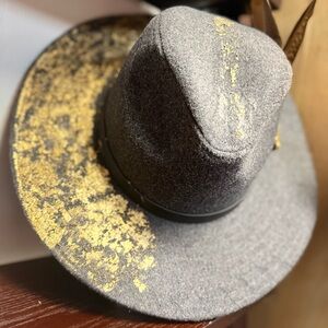 Gray and Gold Men's Hat